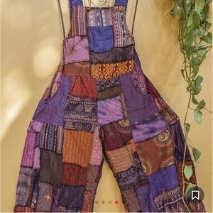 Patchwork Overalls